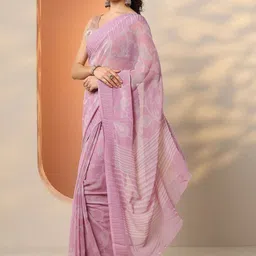 Libas Woven Design Pure Georgette Handloom Saree image 2