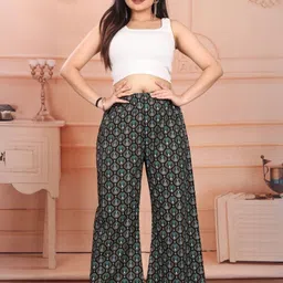 PickALook Women Printed Wide Leg Palazzos-image-13