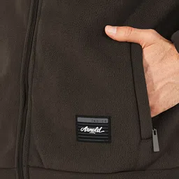 Styli Men High Neck Fleece Utility Jacket with Full Zip Closure image 3