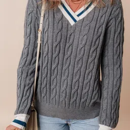 StyleCast Women Cable Knit Woollen Pullover-image-34