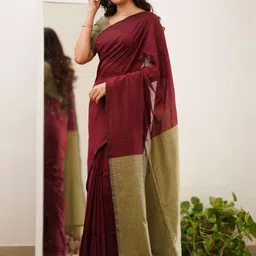 ZIKARAA Zari Silk Cotton Handloom Saree-picture-27
