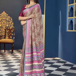 TIRA Kalamkari Printed Block Print Saree image 4