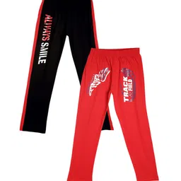Fashionable Kids Unisex Pack Of 2 Printed Pure Cotton Track Pants-picture-25