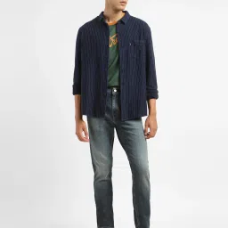 levi's Men's 512 Navy Blue Slim Tapered Fit Mid Rise Jeans image 1