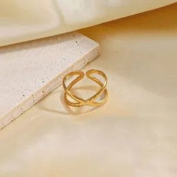 Jewels Galaxy Gold-Plated Anti Tarnish Finger Ring image 3