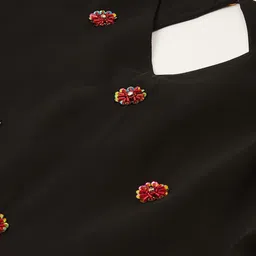 Moda Rapido Puff Sleeve Georgette A-Line Midi Dress image 4