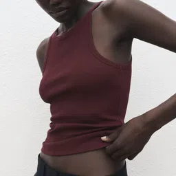MANGO Ribbed Tank Top-picture-29