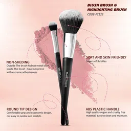 MAJESTIQUE Set Of 2 Blush & Highlighter Brush Set image 3