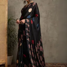 RegalDrapes Ethnic Motifs Satin Saree image 2