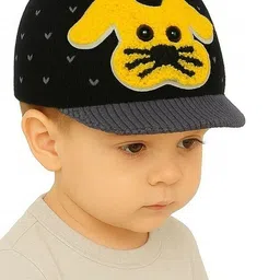 ketkar Unisex Kids Embroidered Woollen Visor Cap image 2