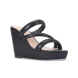 Saint G Women Leather Wedge Heel Sandals-image-91