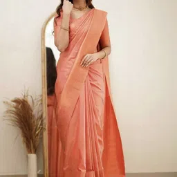 TheWonderWorld Woven Design Silk Blend Handloom Saree-picture-36