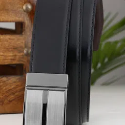 Roadster Men Black & Brown Reversible Leather Belt-image-94