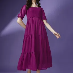 Raiyani Enterprise Womens Applique Georgette Fit & Flare Maxi Dress-image-53