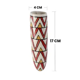 VarEesha Off White & Red Printed Wall Hanging Planter image 3