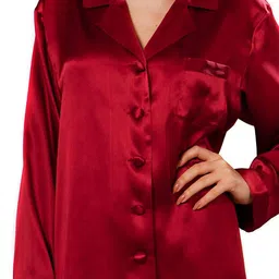 DEHMAN Women Long Sleeves Night Suits image 3