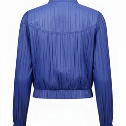 KASSUALLY Women Blue Printed Lightweight Tailored Jacket image 4