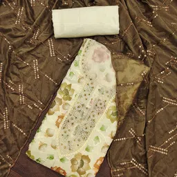 KALINI Embroidered Organza Unstitched Dress Material-picture-26