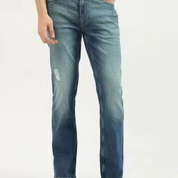 United Colors of Benetton Men Bootcut Cotton Low Distress Jeans image 1
