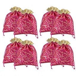 Kuber Industries 8 Pcs Potli Bag For Women & Girls Printed Potli Clutch-picture-11