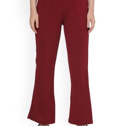 SZN Women Solid High-Rise Western Trouser-picture-0
