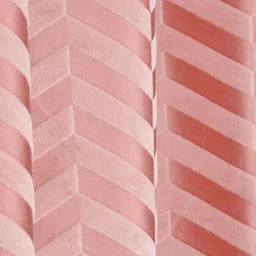 Kiara Creations 2 Pieces Pink Striped Room Darkening Door Curtain image 4