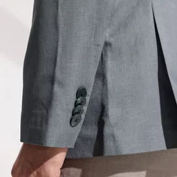 INVICTUS Slim Fit Self Design Notched Lapel Single Breasted Formal Blazer image 4