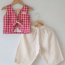 LOVE THE WORLD TODAY Girls Checked Top with Trouser-picture-22
