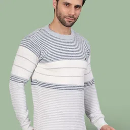 Jinfo Men Striped Woollen Pullover image 4