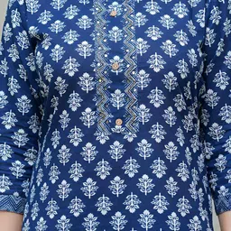 JAIPURI COLLECTION Women Ethnic Motifs Printed Pure Cotton Kurta with Trousers & Dupatta image 4