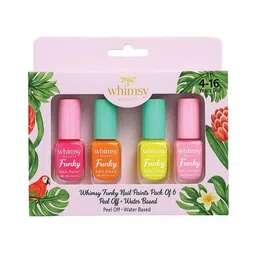 Whimsy Beauty Set Of 4 Funky Nail Paint - 6 ml Each-Pink Glitter-Green-Yellow-Orange-picture-11