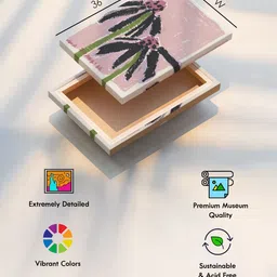 ASIAN MONK Multicoloured Canvas Floral and Botanical Wall Painting image 5