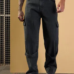 MASCLN SASSAFRAS Men Comfort Wide Leg Acid Wash Jeans-picture-17