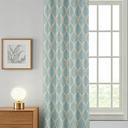 AADI TRADERS Blue Ethnic Motif Long Door Curtain-picture-22