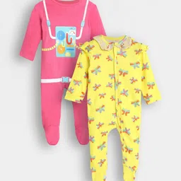 Somersault Girls Pack of 2 Printed Sleepsuit-picture-38