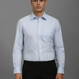 Louis Philippe Men Classic FitSpread Collar Textured Cotton Formal Shirt-picture-35