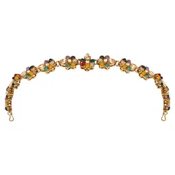 I Jewels Gold-Plated Kundan Studded Matha Patti image 3
