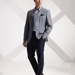 INVICTUS Slim Fit Notched Lapel Single Breasted Formal Blazer image 5