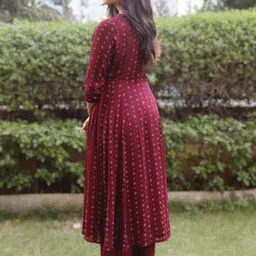 KALINI Women Ethnic Motifs Printed Regular Anarkali Kurta with Palazzos image 2