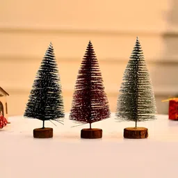 TAYHAA 3-Pcs Red & Green Glittering Christmas Trees-picture-40