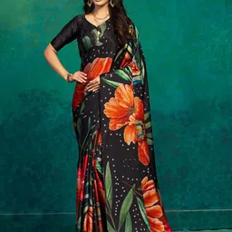 RACHNA Ready to Wear Floral Saree With Blouse image 2