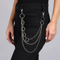 Its 4 You Silver-Plated Layered Side Chain With Rings-picture-14