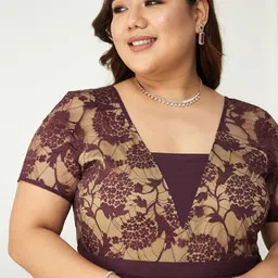 Miss Chase A+ Georgette Fit & Flare Maxi Dress image 3