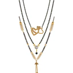 Bhanu diam Gold-Plated Brass Mangalsutra-picture-18