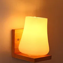 1ST TIME White Colourblocked Wood Contemporary Rectangle Shaped Wall Lamp-picture-51