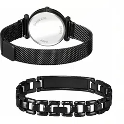 Miss Perfect Women Embellished Dial & Bracelet Style Straps Watch jk_943 With Bracelet image 2