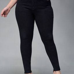 Miss Chase A+ Women Slim Fit High-Rise Mildly Distressed Stretchable Jeans-picture-27