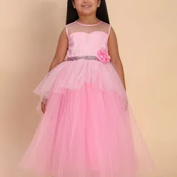 Toy Balloon kids Girls Sleeveless Net Fit & Flare Maxi Dress-picture-46