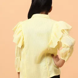 BAESD Girls Flutter Sleeves Shirt Style Top image 4