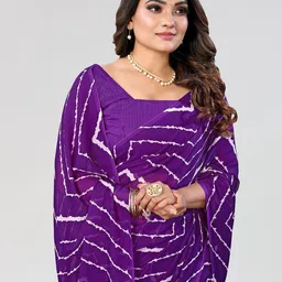 Moda Rapido Geometric Printed Saree With Blouse Piece image 5
